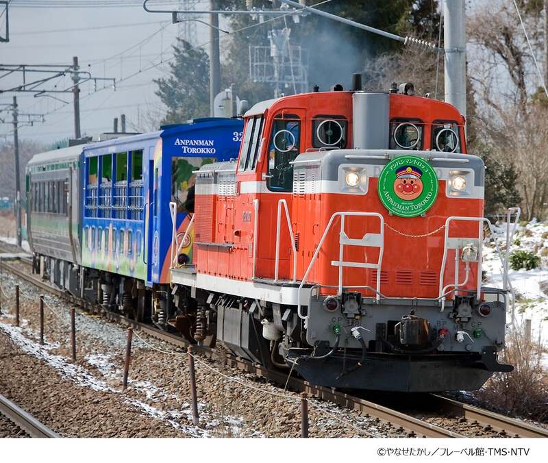 ▲「アンパンマントロッコにのろう!」運転の様子(※ヘッドマークは今回公開するものとは異なります)