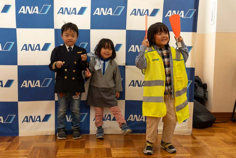前回開催時の様子:ANAお仕事体験ブース