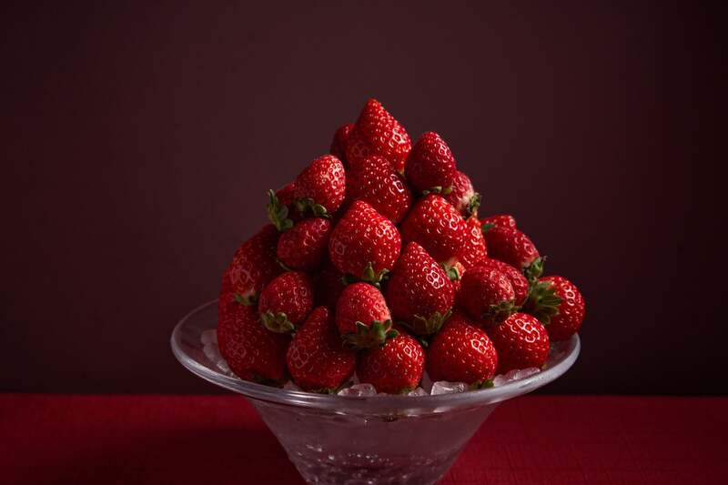 夕食でのいちご食べ放題