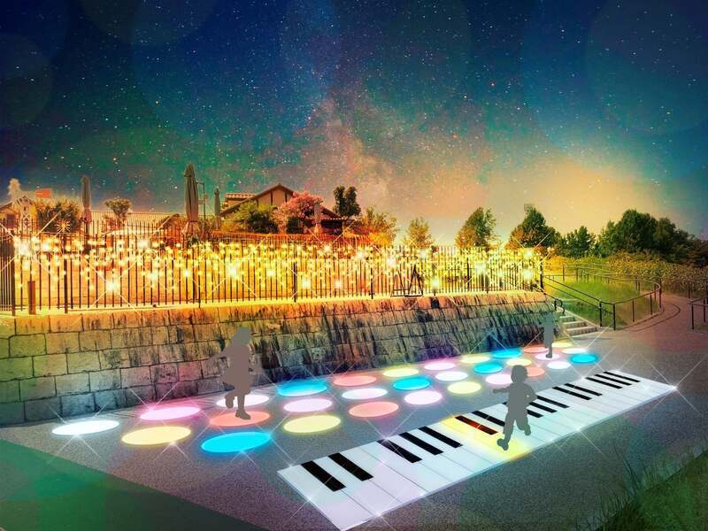 ピアノなどの音がなる遊具