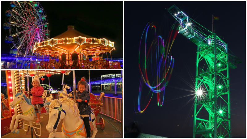 幻想的なアトラクションや、光り輝くイルミネーションに向かってジャンプする「ナイトバンジージャンプ」も!