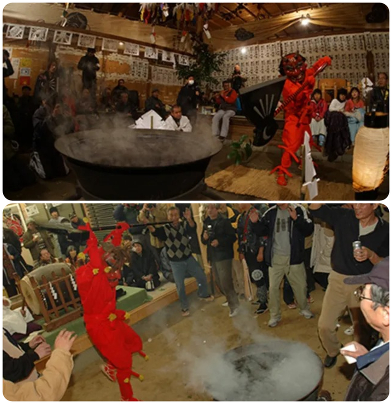 (上)上黒川の花祭/(下)下黒川の花祭