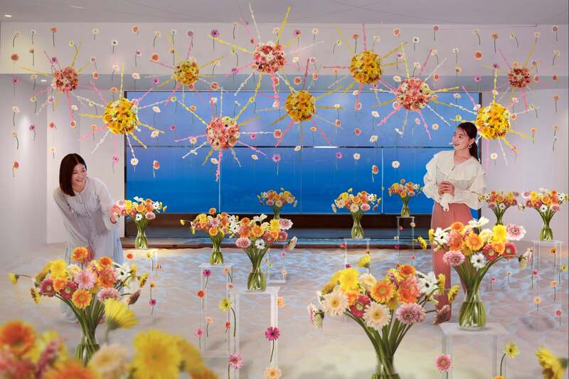 花火を表現した空間で春の訪れを楽しむ「天空の花咲くリゾナーレ」