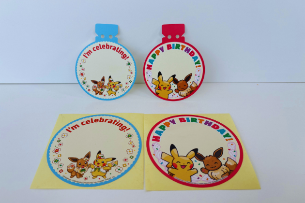 (上)バースデー&記念日タグ、(下)バースデー&記念日ステッカー