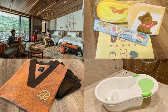 アメニティやキッズサイズのルームウェアなどを用意