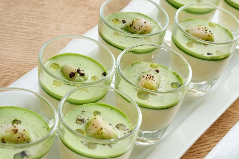 新ジャガイモのブランマンジェ クレソンのクレメ