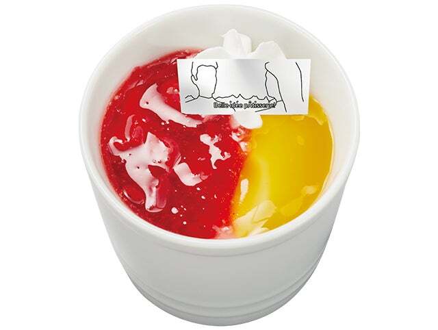 いちごとパッションフルーツのパンナコッタ(税込360円)