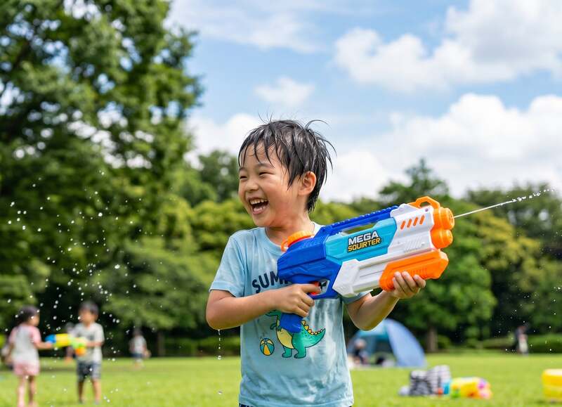 水遊びも思いのままに