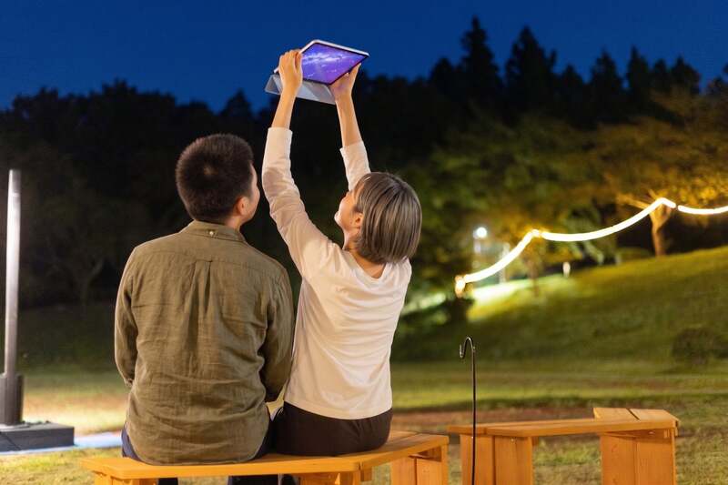 澄みきった空気のもとで満点の星
