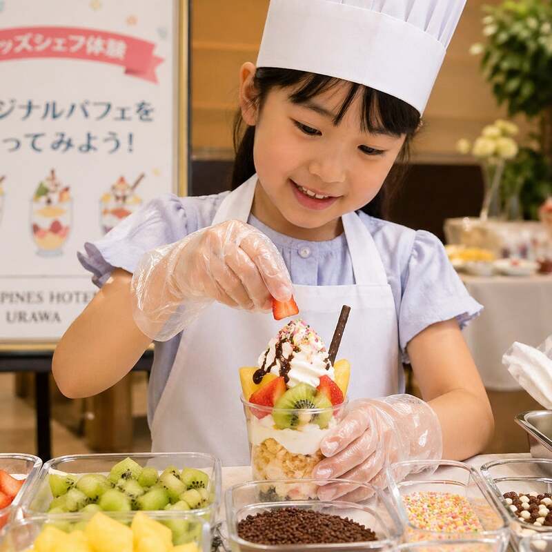 パフェ&出来立てパンケーキオリジナルトッピングコーナー