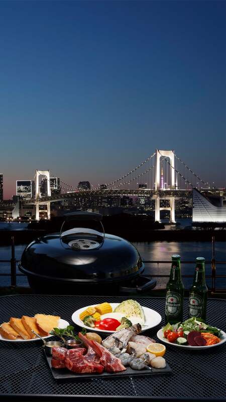 時間帯ごとに表情が変わるBBQテラス イメージ(夜)
