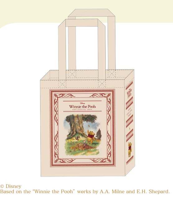 スクエアトートバッグ ピクチャーブック プーさん 4,400円【展覧会限定・阪急うめだ本店から販売開始】