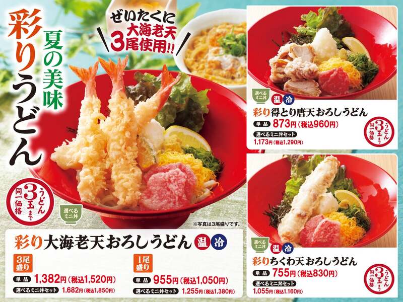 夏の美味 彩りうどん