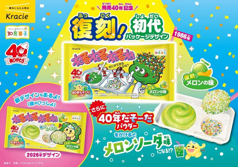 ねるねるねるね 復刻メロンの味(復刻パッケージ・ねるねパッケージ)