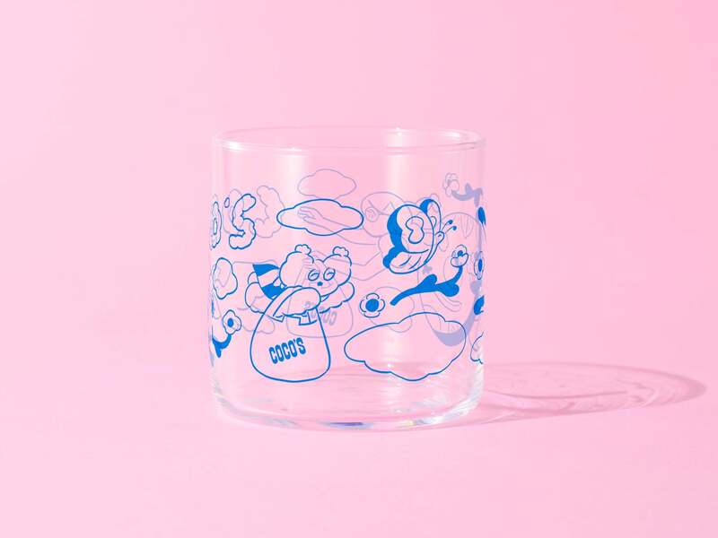 オリジナル日本製グラス(口径約8cm / 高さ約8cm)