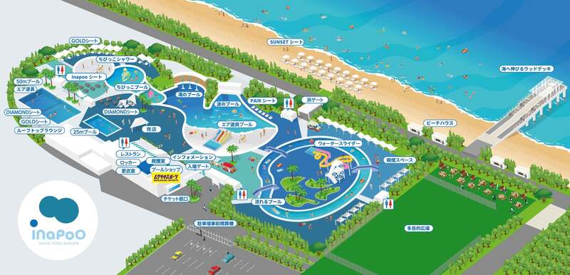 稲毛海浜公園プール 全景