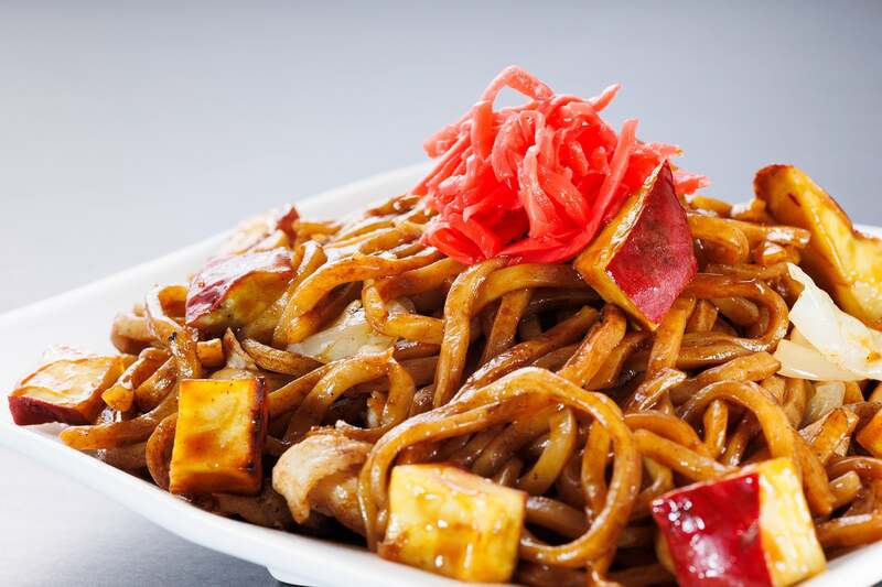 さつまいもと焼きそば
