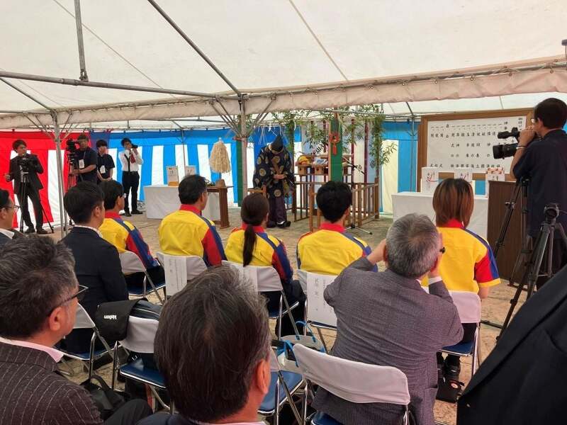 建設予定地で執り行われた安全祈願祭