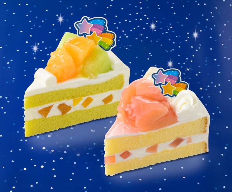 銀座コージーコーナー「七夕 2種メロンのショートケーキ」「七夕 白桃のショート」
