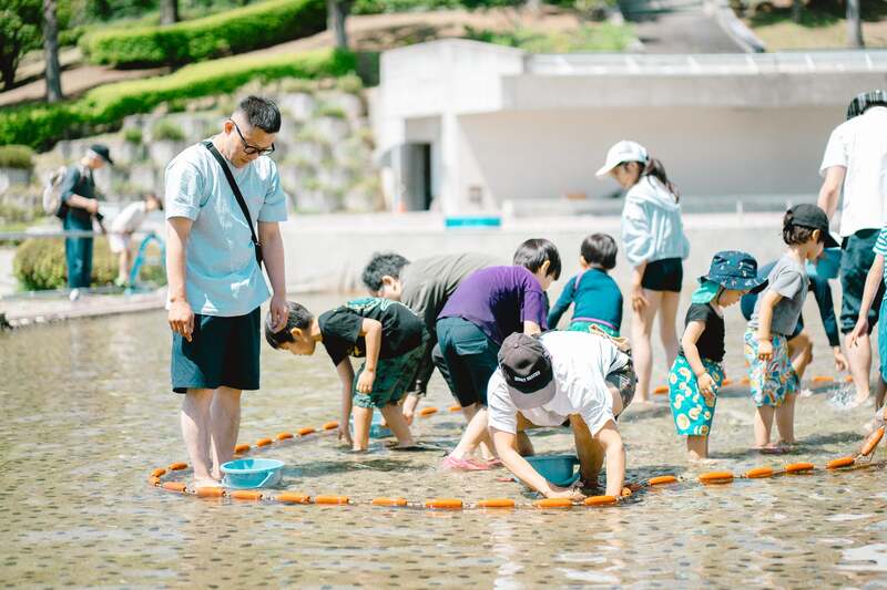 魚のつかみ取り