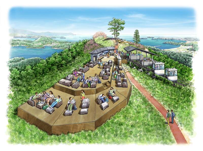 新モノレールで山頂へ 360度の絶景を望む「亀山テラス360°-Kesennuma Oshima-」が気仙沼大島に誕生