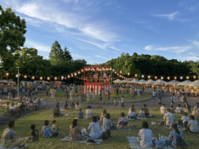 小文間夏まつり 藝大の森で盆踊り