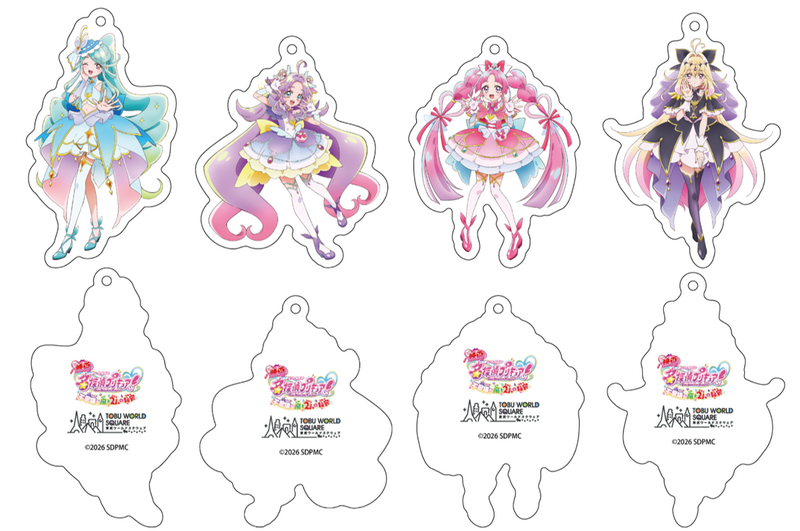コラボアクリルキーホルダー(キュアエクレール/キュアアンサー/キュアミスティック/キュアアルカナ・シャドウ) ※イメージ