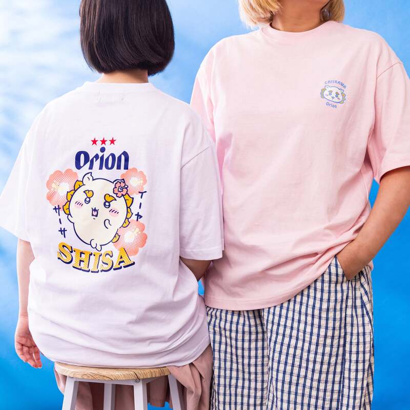 「ちいかわ×オリオンビール」デザインTシャツ (C)Orion (C)nagano (C)nagano / chiikawa committee