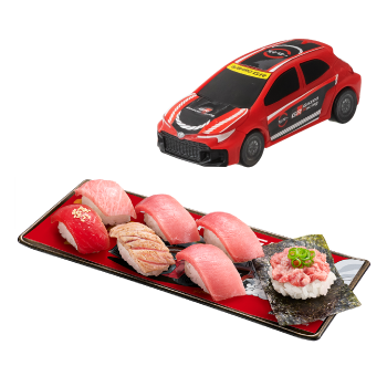 GAZOO Racingコラボ限定ミニカー付き 天然本鮪7貫盛り 税込1,390円〜