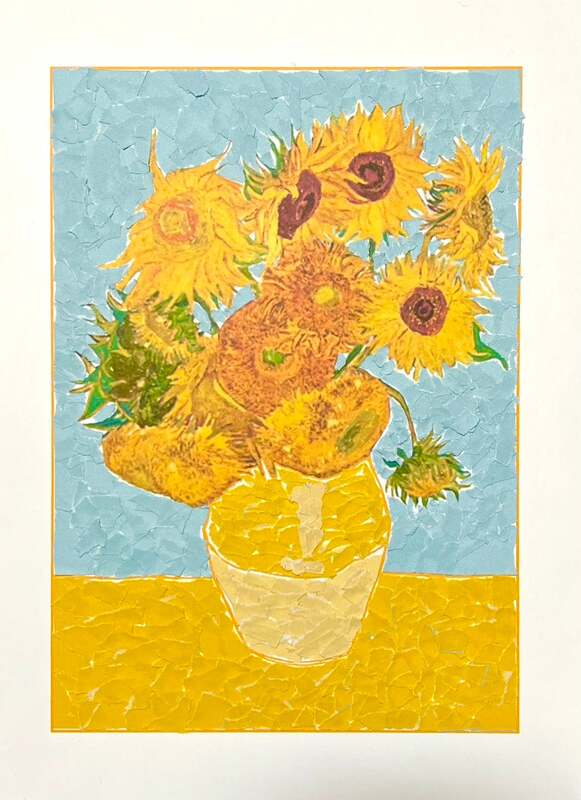 ちぎり絵体験を通じて指先や感性を育む様子