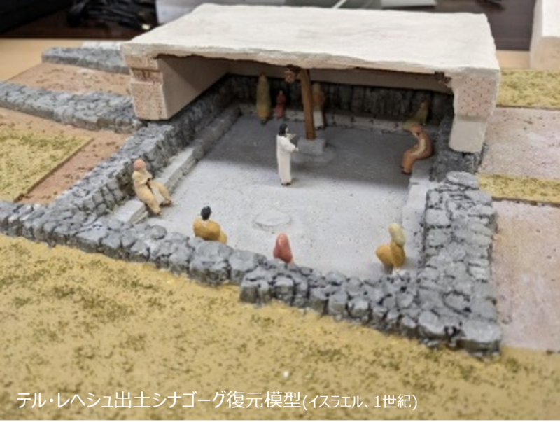イエス・キリストの故郷ナザレの近くにあったユダヤ教徒の集会所を想像復元した展示も