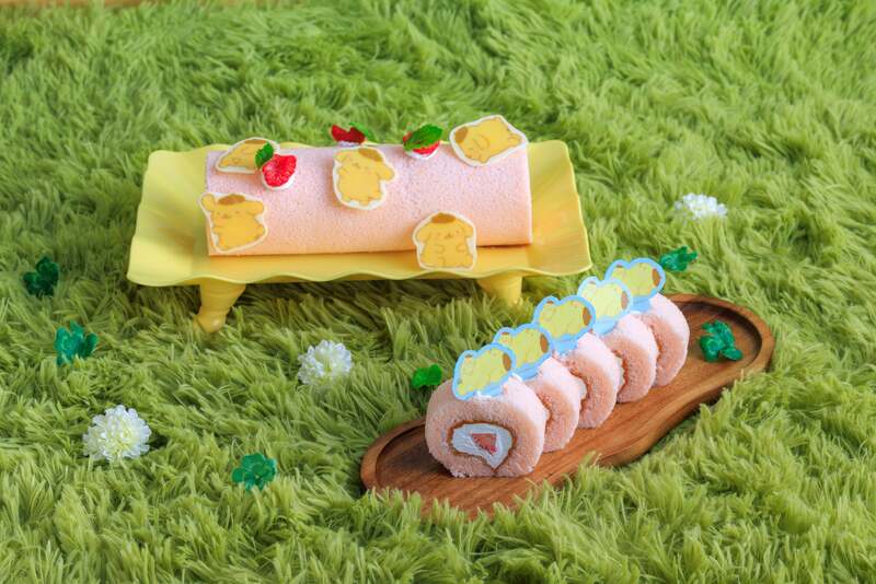 ポムポムプリンのふんわりいちごロールケーキ