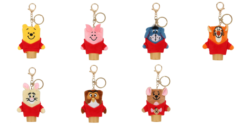 上段左から:「POOH」「PIGLET」「EEYORE」「TIGGER」/下段左から:「RABBIT」「OWL」「KANGA and ROO」