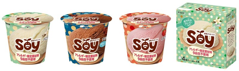 Soyシリーズのバニラ・チョコ・イチゴ・マルチパック
