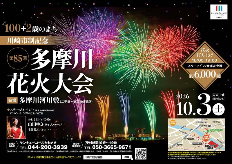 多摩川花火大会の様子