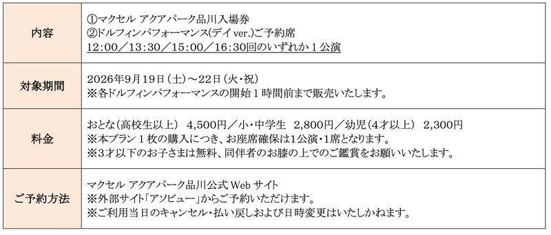 ドルフィンパフォーマンスリザーブプランの案内