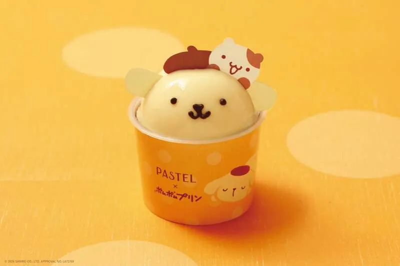 パステル「ポムポムプリンとマフィンのなかよしプリン」