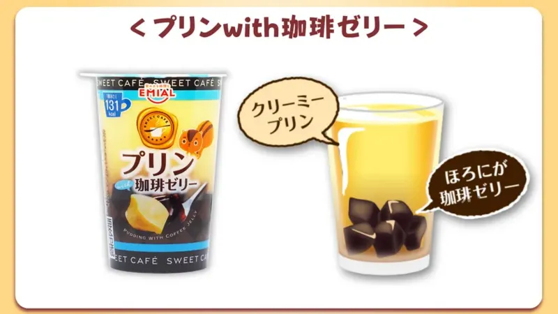 SWEET CAFE「プリンwith珈琲ゼリー」