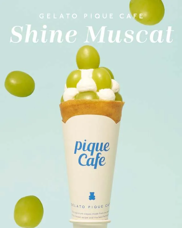gelato pique cafe「シャインマスカットクレープ」