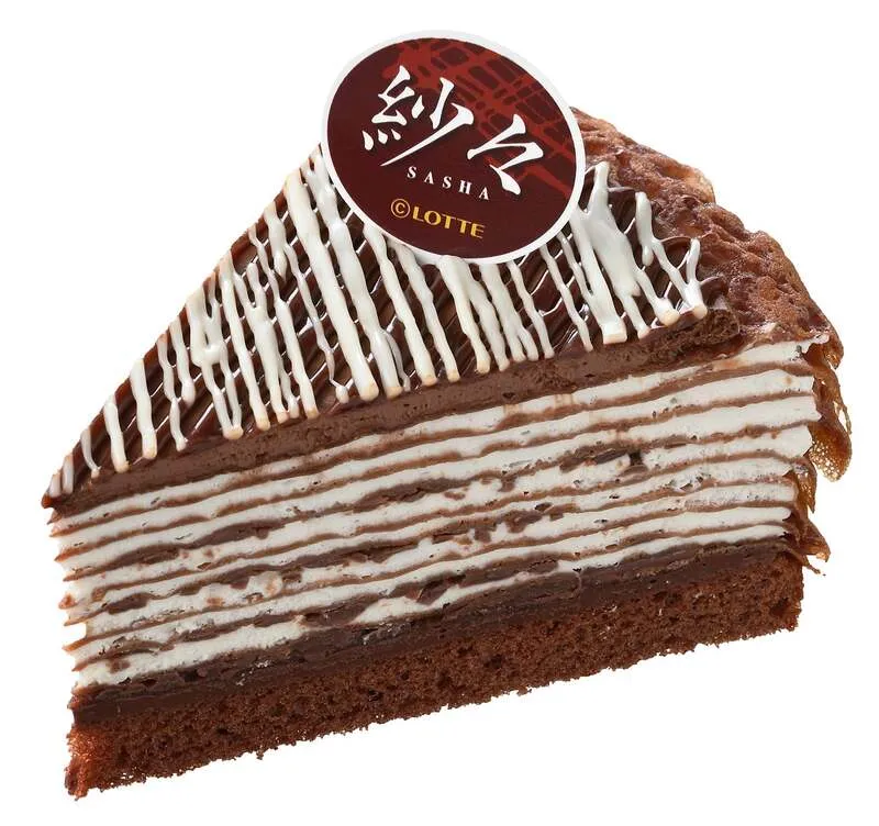 パリパリチョコを4層にサンドした断面