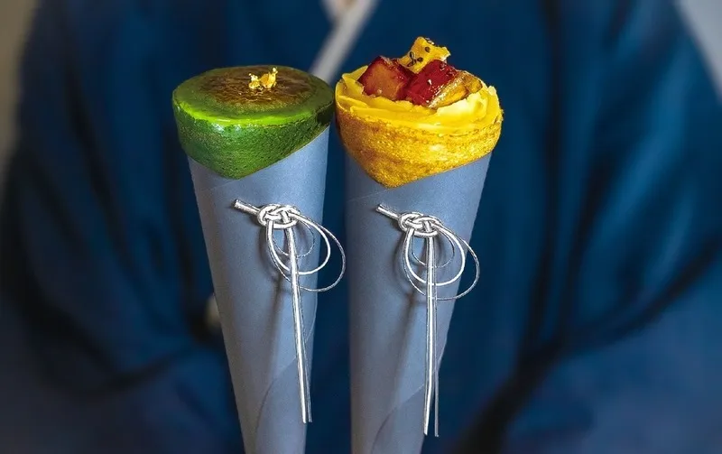 抹茶や蜜芋のクレープも