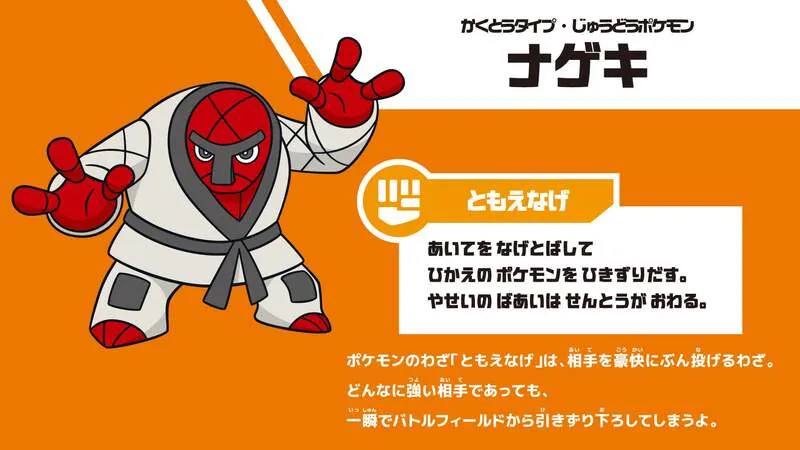 アスリートのわざとポケモンのわざを見比べる展示エリア