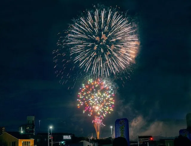 せともの祭花火打ち上げ(写真の無断転載を禁じる)