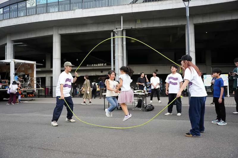 ダブルダッチの体験ブース