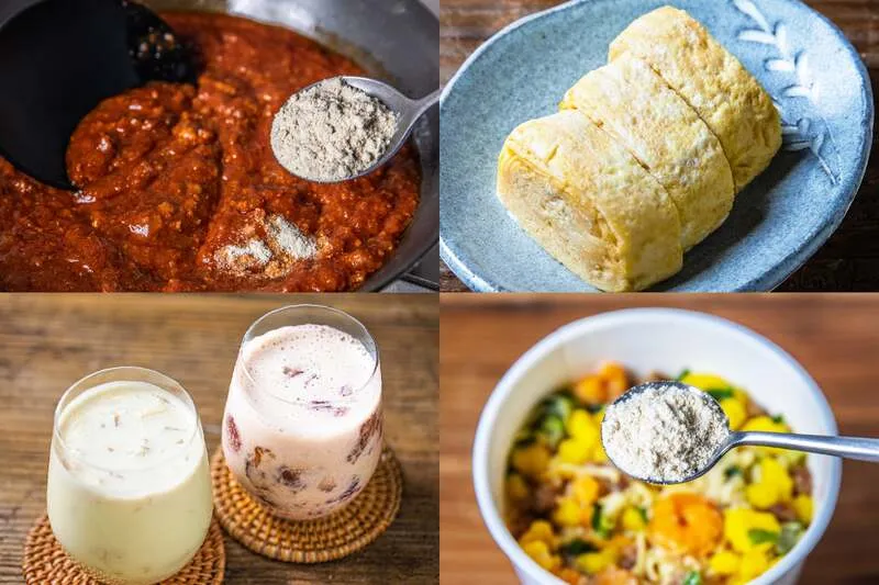 お飲み物やスープ、煮物など普段の食事に混ぜて活用できる