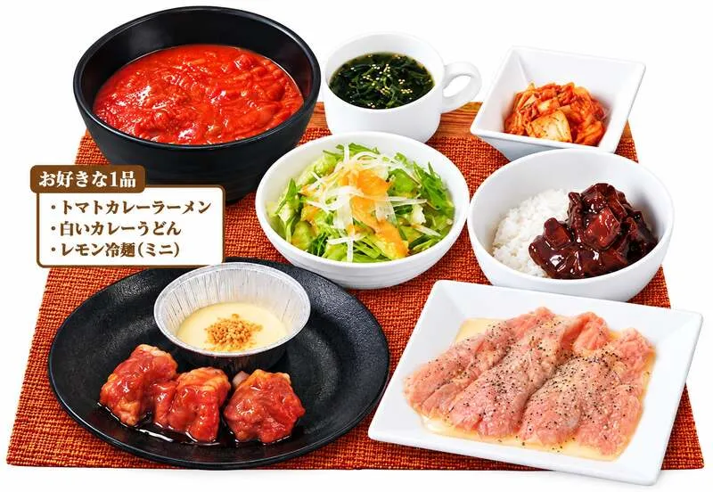お肉と麺が一度に楽しめる定食