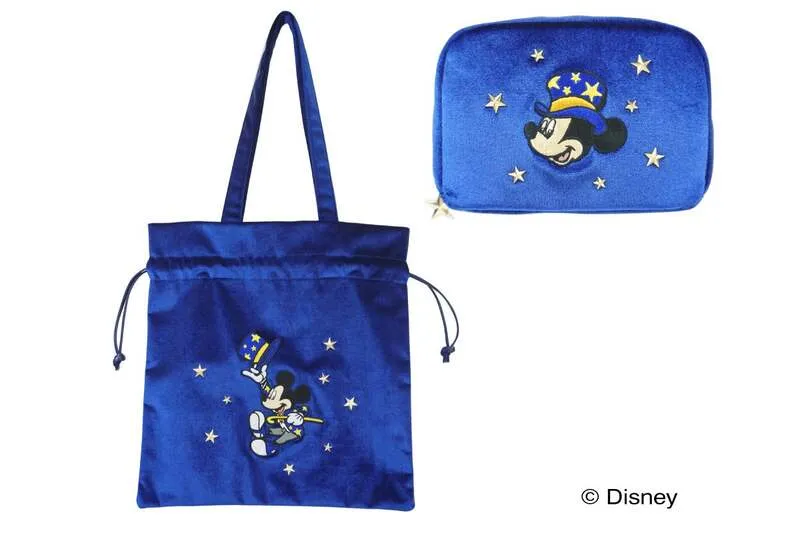 ミッキー〈スター〉巾着トートバッグ4,950円、ポーチ3,850円