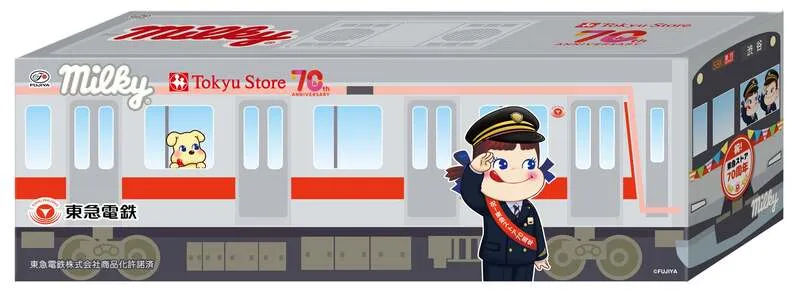 「不二家ミルキー(東急ストア限定電車パッケージ)」