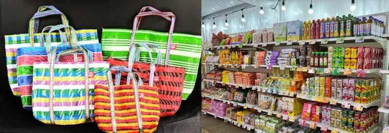 台湾菓子・調味料・台湾茶・漁師バッグなどが並ぶ台湾祭STORE