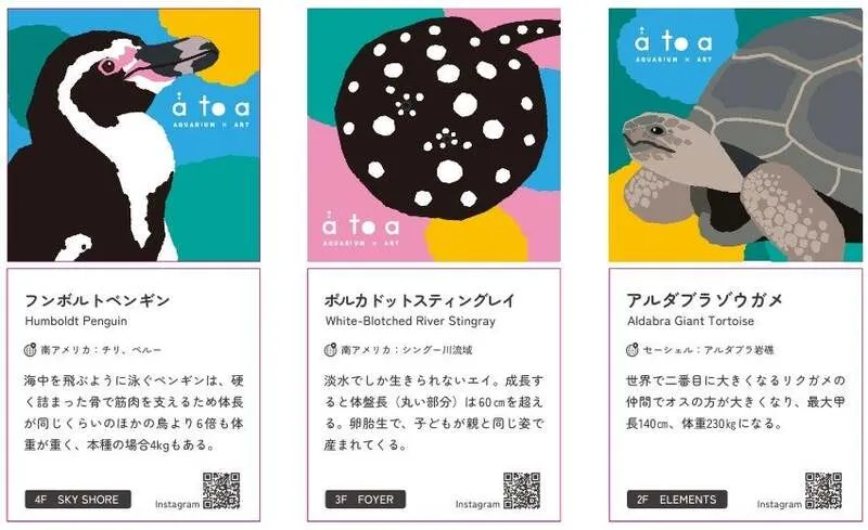 生きもの解説付きオリジナルステッカー